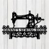 Personalized Floral Sewing Metal Sign Gifts for Sewers Sewing Room Decor 1