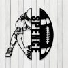 Personalized Football Player Metal Sign Custom Name and Number Player Sign Decor Home 1