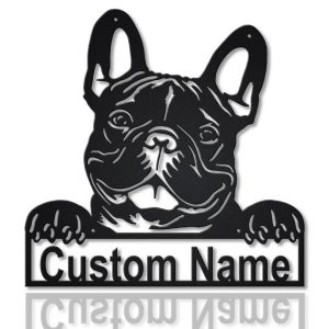 Personalized French Bulldog Metal Sign Art Home Decor Gift for Dog Lover 1