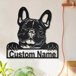 Personalized French Bulldog Metal Sign Art Home Decor Gift for Dog Lover 2