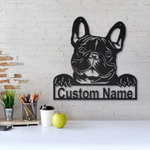 Personalized French Bulldog Metal Sign Art Home Decor Gift for Dog Lover 3