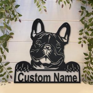 Personalized French Bulldog Metal Sign Art Home Decor Gift for Dog Lover 4