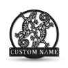 Personalized Gecko Metal Sign Art Home Decor Gift for Animal Lover 1