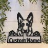 Personalized German Shepherd Metal Sign Art Home Decor Gift for Dog Lover 3