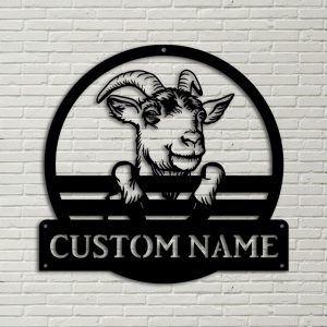 Personalized Goat Farm Metal Sign Housefarm Decor Outdoor Gift for Farmer 1