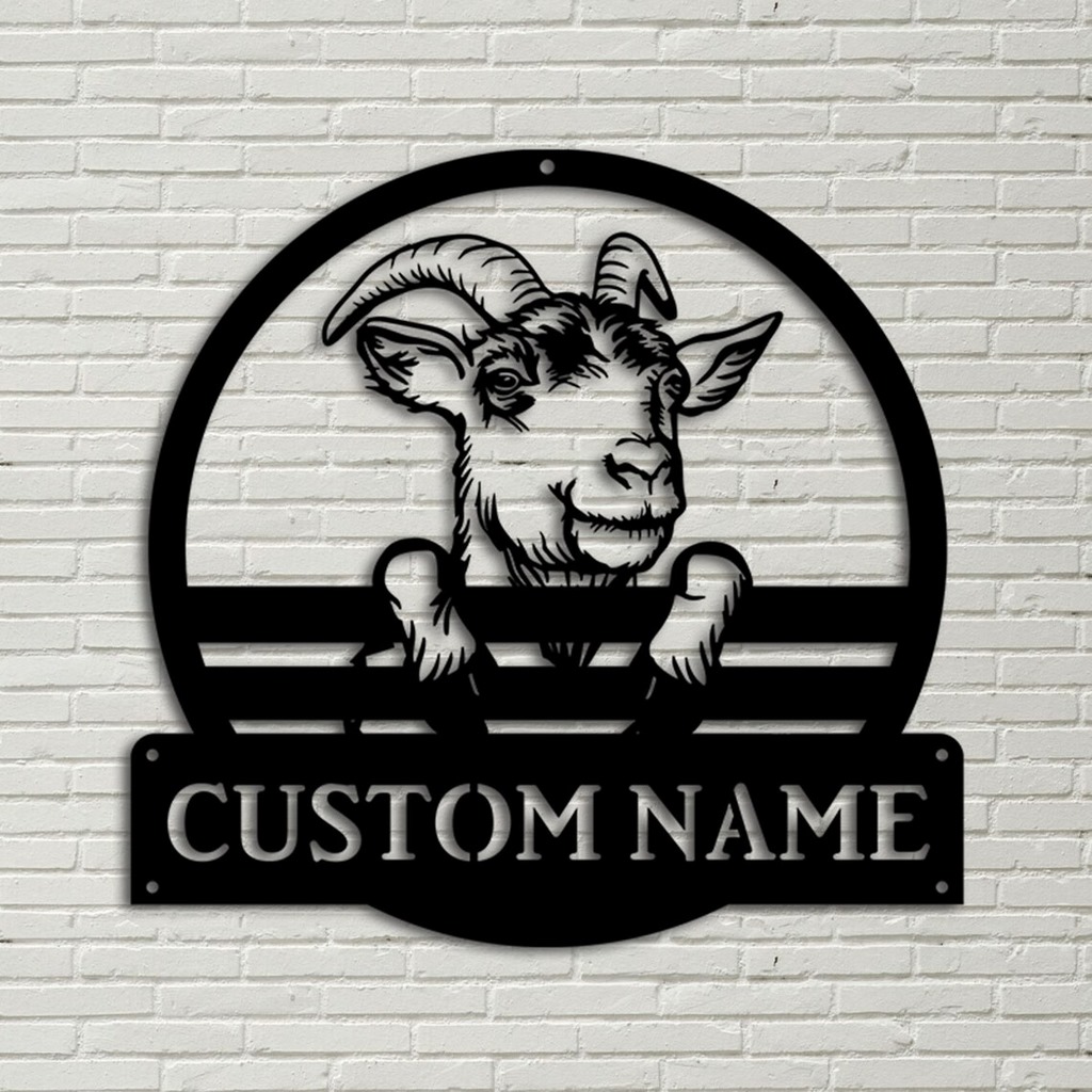 Personalized Goat Farm Metal Sign Housefarm Decor Outdoor Gift for Farmer