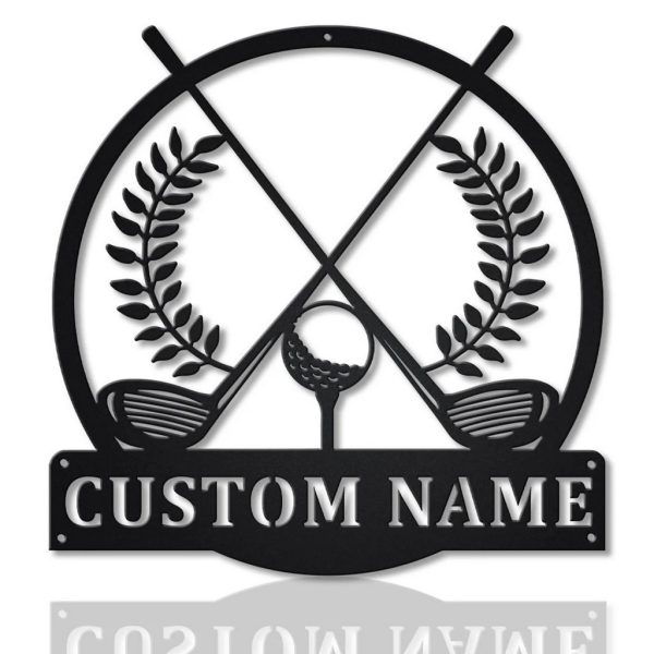 Personalized Golf Ball Metal sign Custom Name Golf Player Signs Gift for Golfer