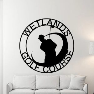 Personalized Golf Course Metal Sign Wall Decor Gift for Golfer 1