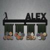 Personalized Golf Medal Hanger Display Wall Rack Frame Gift for Golfer 2