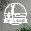 Personalized Golfer Metal Wall Art Custom Golf Sign Decor Home 3