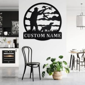 Personalized Goose Duck Hunter Metal Wall Art Hunting Sign Decor Home Gift for Dad 3