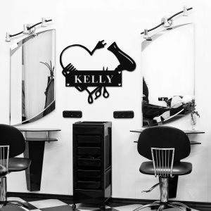 Personalized Hairdresser Metal Sign Beauty Salon Decorating Ideas Barber Shop Decor