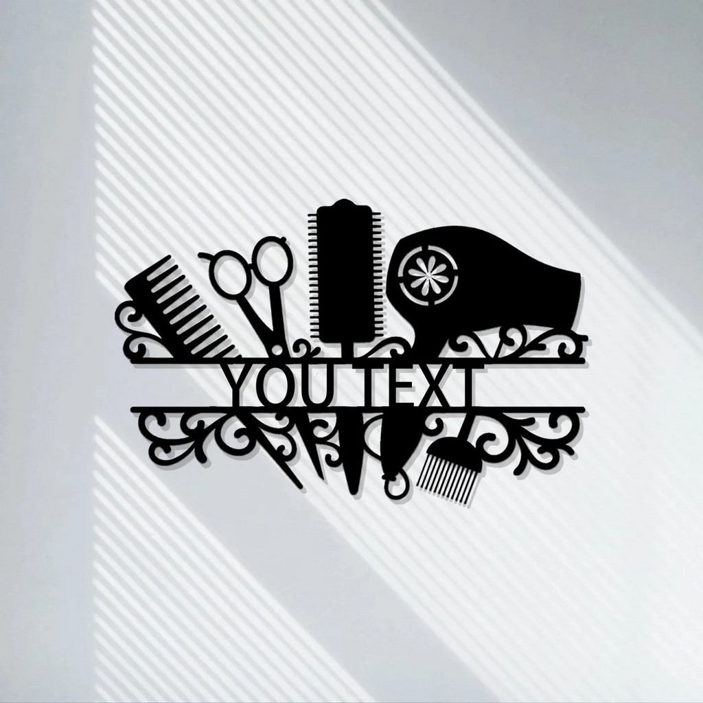 thumbnail image 2 of Metal Hairstylist Signs Wall Decor, Hairstylist Gift, Hairstylist Sign... 2 of 14