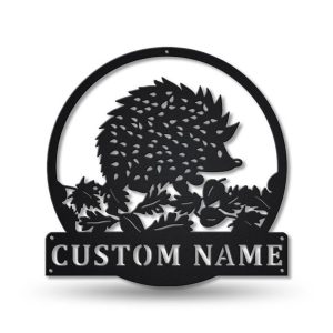 Personalized Hedgehog Metal Sign Art Home Decor Gift for Pet Lover 1