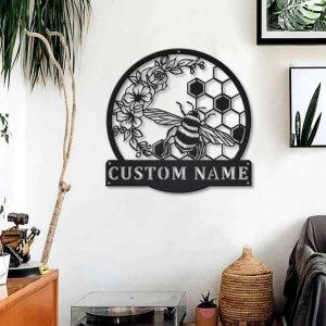 Personalized Honey Bee Metal Sign Art Home Decor Gift for Animal Lover 2