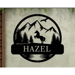Personalized Horse Metal Sign Farmhouse Horse Signs 2