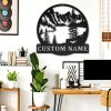 Personalized Hunting Mountain Lake Metal Sign Art Metal 3