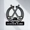 Personalized Ice Hockey Metal Wall Art Custom Player Name Sign Decor Home 1