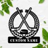 Personalized Ice Hockey Metal Wall Art Custom Player Name Sign Decor Home 2