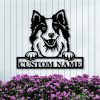 Personalized Icelandic Sheepdog Dog Metal Name Sign Gardern Decor Gift for Dog Lovers