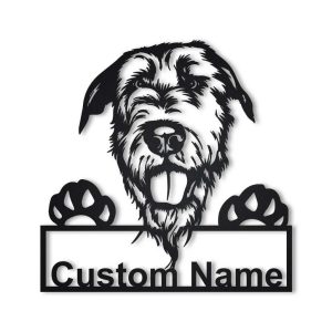 Personalized Irish Wolfhound Dog Sign Art Home Decor Gift for Pet Lover