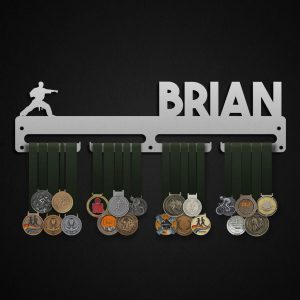 Personalized Karate Medal Hanger Display Wall Rack Frame Gift for Fighter 3