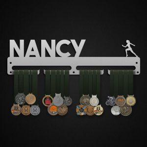 Personalized Marathon Medal Hanger Display Wall Rack Frame Gift for Women Runner 3