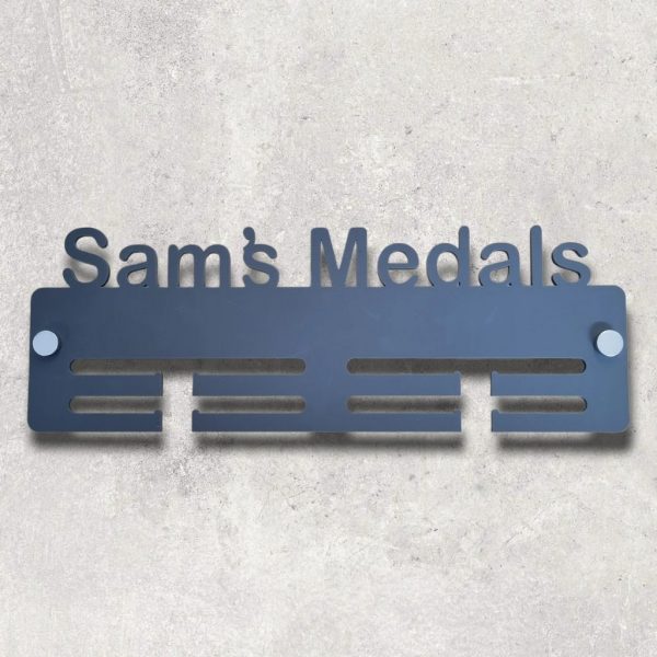 Personalized Medal Holder Display Hanger Custom Text Sign Wall Hanging
