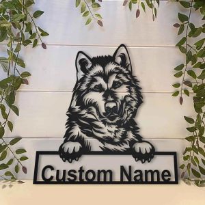 Personalized Metal Alaskan Malamute Dog Sign Art Home Decor Gift for Pet Lover 2