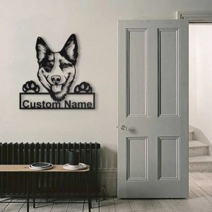 Personalized Metal Australian Cattle Dog Sign Art Home Decor Gift for Pet Lover