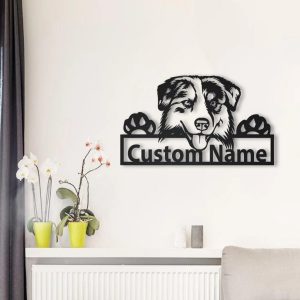 Personalized Metal Australian Shepherd Dog Sign Art Home Decor Gift for Pet Lover 3