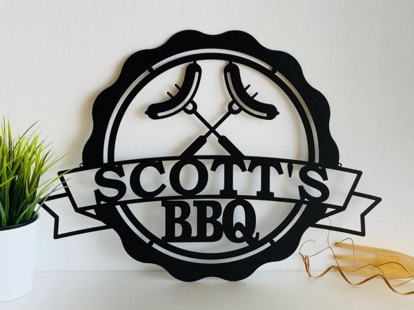 Personalized Metal BBQ Grilling Signs Wall Hanging Home Decor Outdoor Gift for Dad