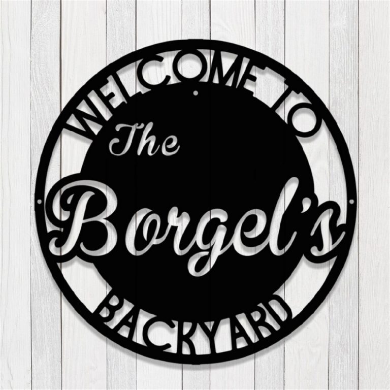 Personalized Metal Backyard Patio Sign Home Bar Decor Outdoor Gift for ...