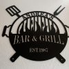 Personalized Metal Bar And Grill Laser Signs BBQ Barbecue Decor Outdoor 1