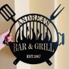 Personalized Metal Bar And Grill Laser Signs BBQ Barbecue Decor Outdoor 2