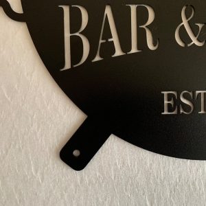Personalized Metal Bar And Grill Laser Signs BBQ Barbecue Decor Outdoor 3