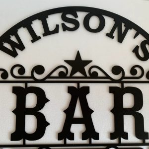 Personalized Metal Bar Signs Laser Cut Sign Wall Art Decor Outdoor 3