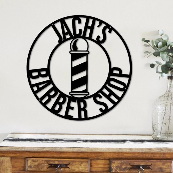 Personalized Metal Barber Shop Sign Custom Hair Stylist Name Sign Hair Salon Decor