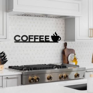 Personalized Metal Coffee Bar Sign Wall Art Decor Home