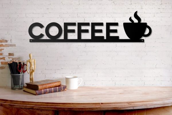 Personalized Metal Coffee Bar Sign Wall Art Decor Home
