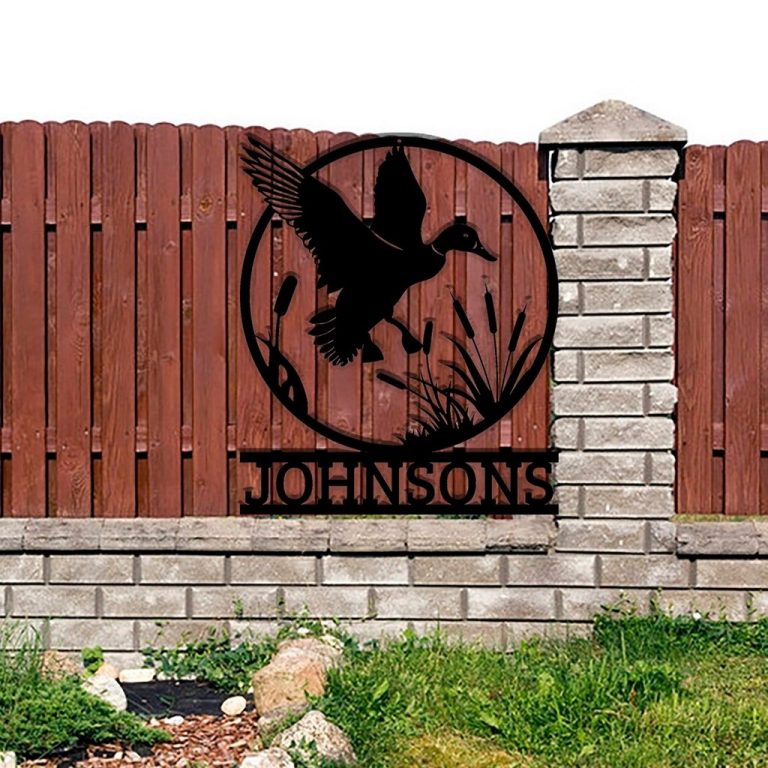 Personalized Metal Duck Hunting Sign Custom Hunter Name Signs Decor Room Gift for Dad Custom