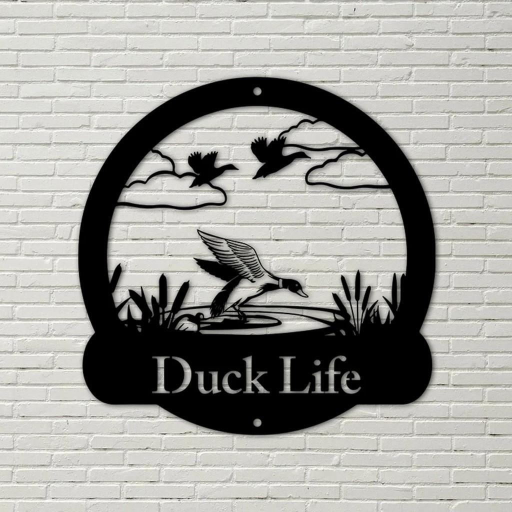 Personalized Metal Duck Hunting Sign Duck Life Signs Wall Decor Home Gifts for Hunter