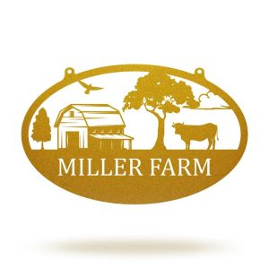 Personalized Metal Farmhouse Name Sign Farm Outdoor Decor Home Gift for Farmer 2