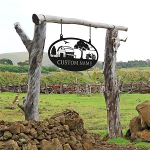 Personalized Metal Farmhouse Sign Home Decor Outdoor Gift for Farmer Rustic Farm Decor 3