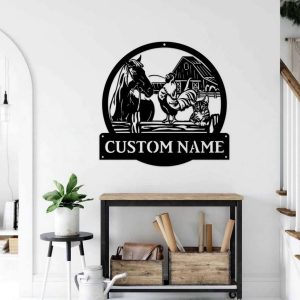 Personalized Metal Housefarm Sign Barn Ranch Decor Outdoor Gift for Farmer 1