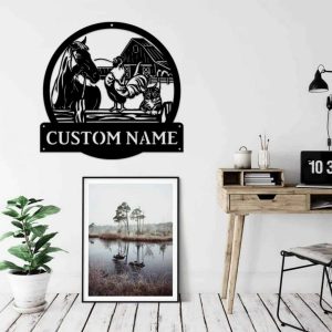 Personalized Metal Housefarm Sign Barn Ranch Decor Outdoor Gift for Farmer