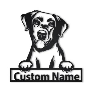 Personalized Metal Labrador Retriever Dog Sign Art Home Decor Gift for Pet Lover