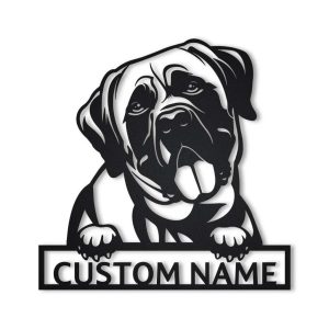 Personalized Metal Mastiff Dog Sign Art Home Decor Gift for Pet Lover