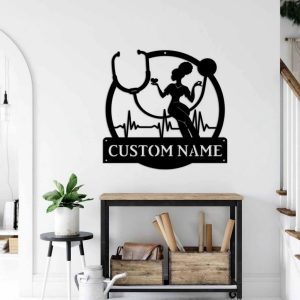 Personalized Metal Nurse Name Sign Decoration for Room CNA RN LPN Gifts for Nurse