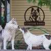 Personalized Norwegian Elkhound Metal Name Sign Gardern Decor Gift for Dog Lovers 3